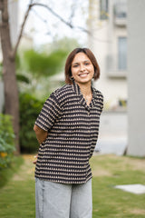 Black printed Half Sleeve Shirt