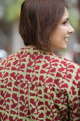 Maroon Batik Top
