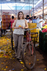 White Printed Sleeveless Top