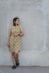 Yellow Printed Summer Dress