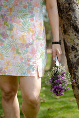 Baby Pink Floral Print Summer Dress