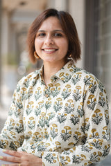 Off White Printed Full Sleeve Shirt