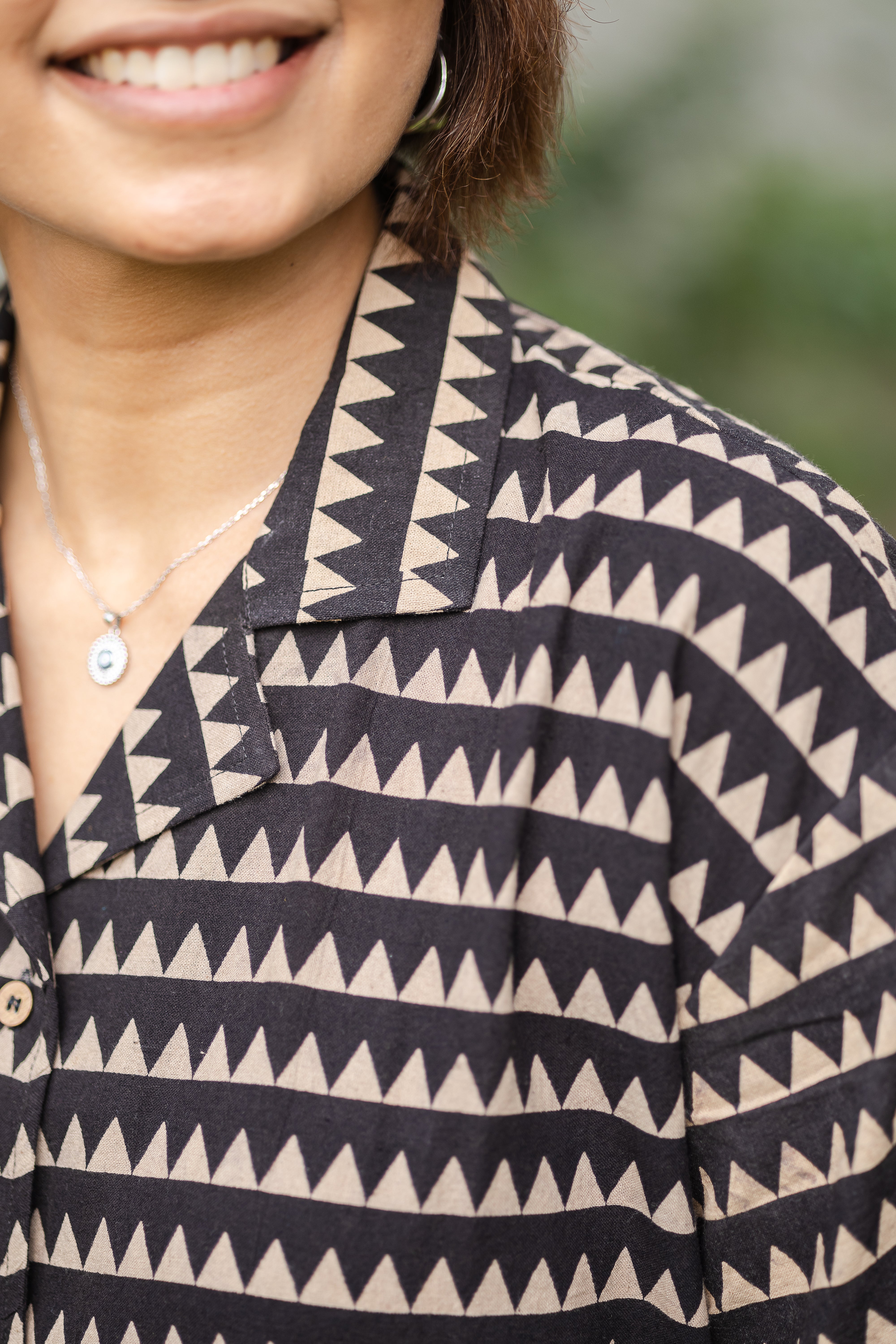 Black printed Half Sleeve Shirt
