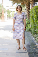 White Printed Dress