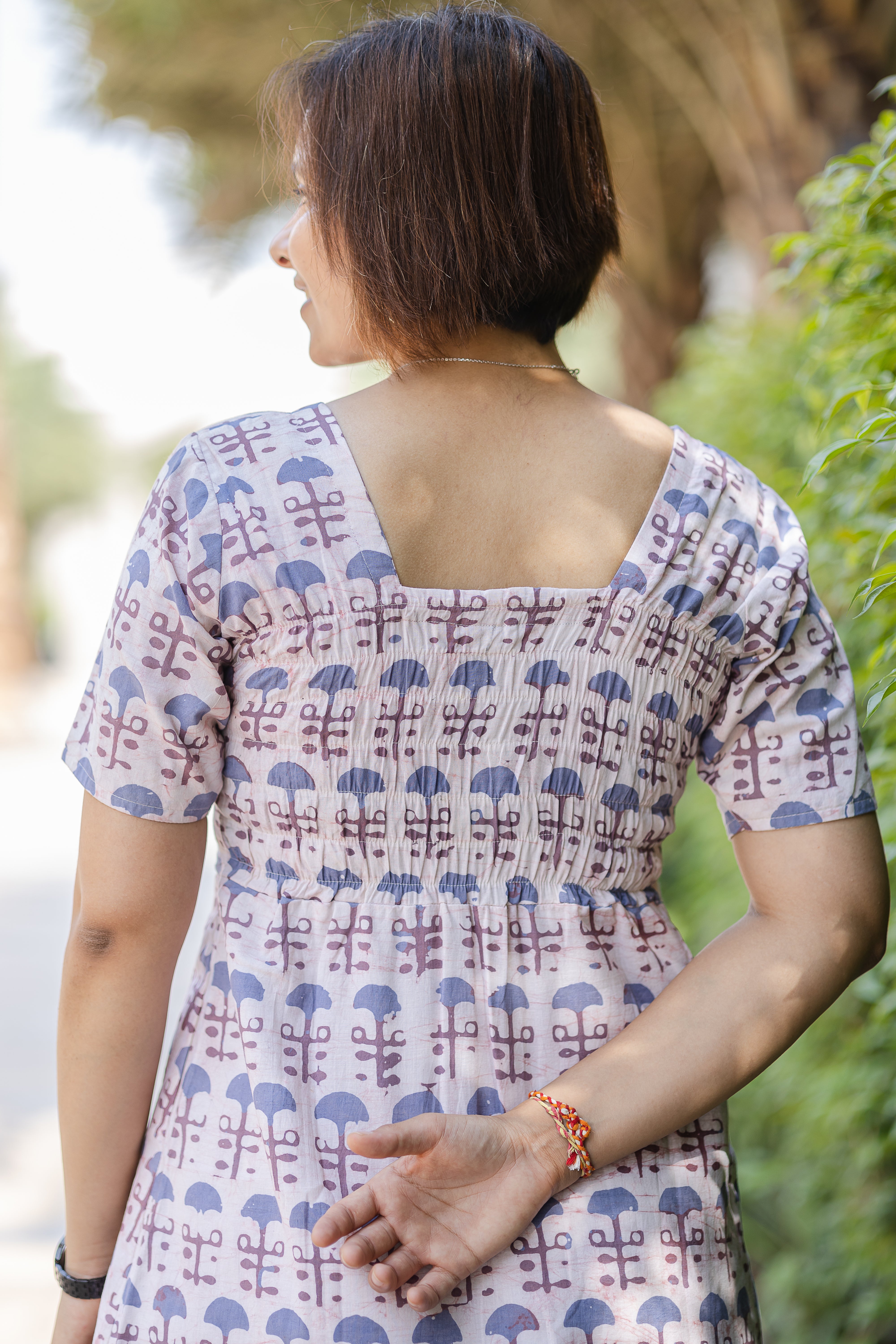 White Printed Dress