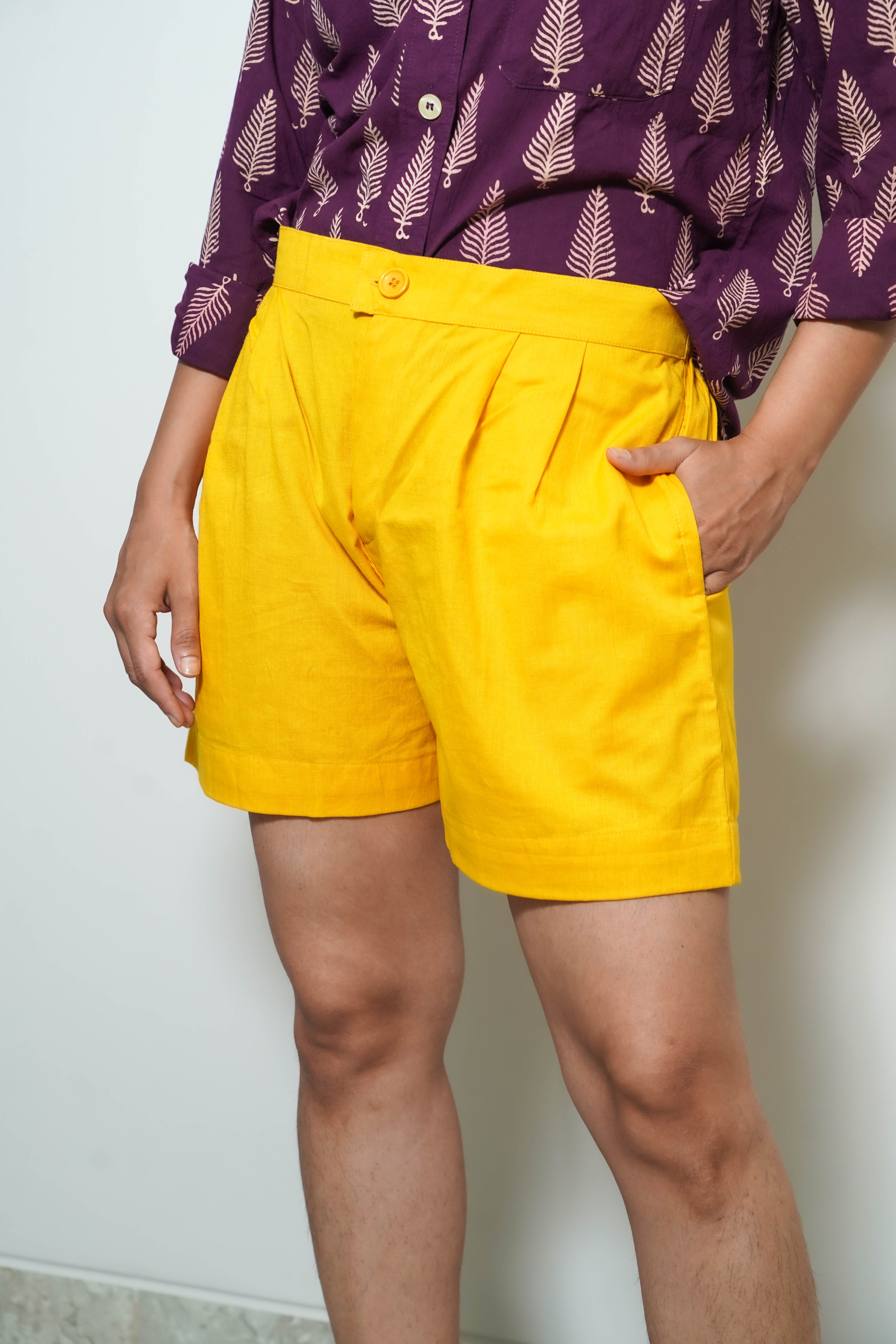 Women's yellow shorts