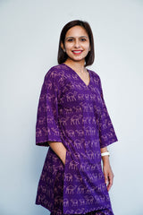 Animal Print Kurta Pant set