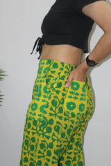 Yellow Printed Pant