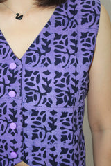 Violet Printed Top