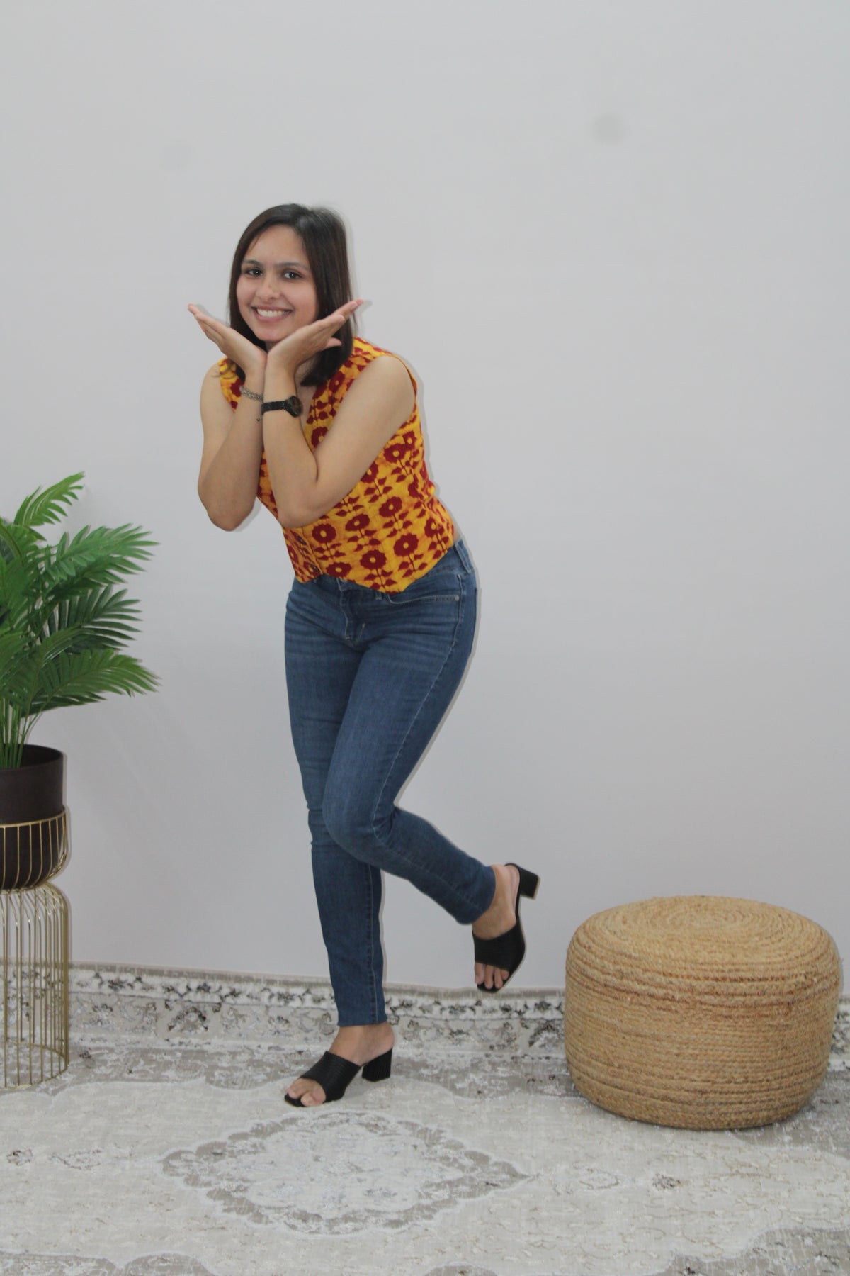 Red Printed Top