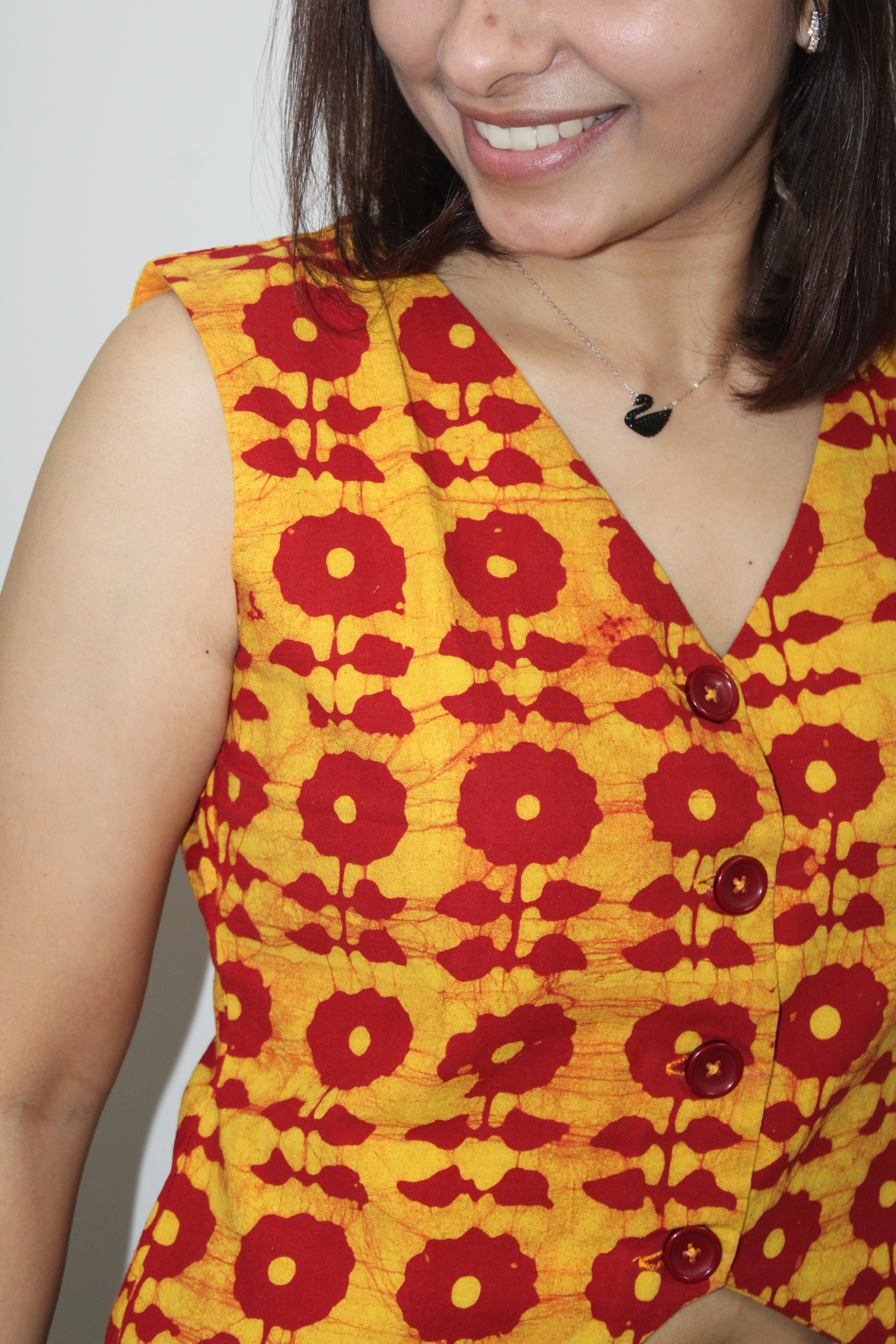 Red Printed Top