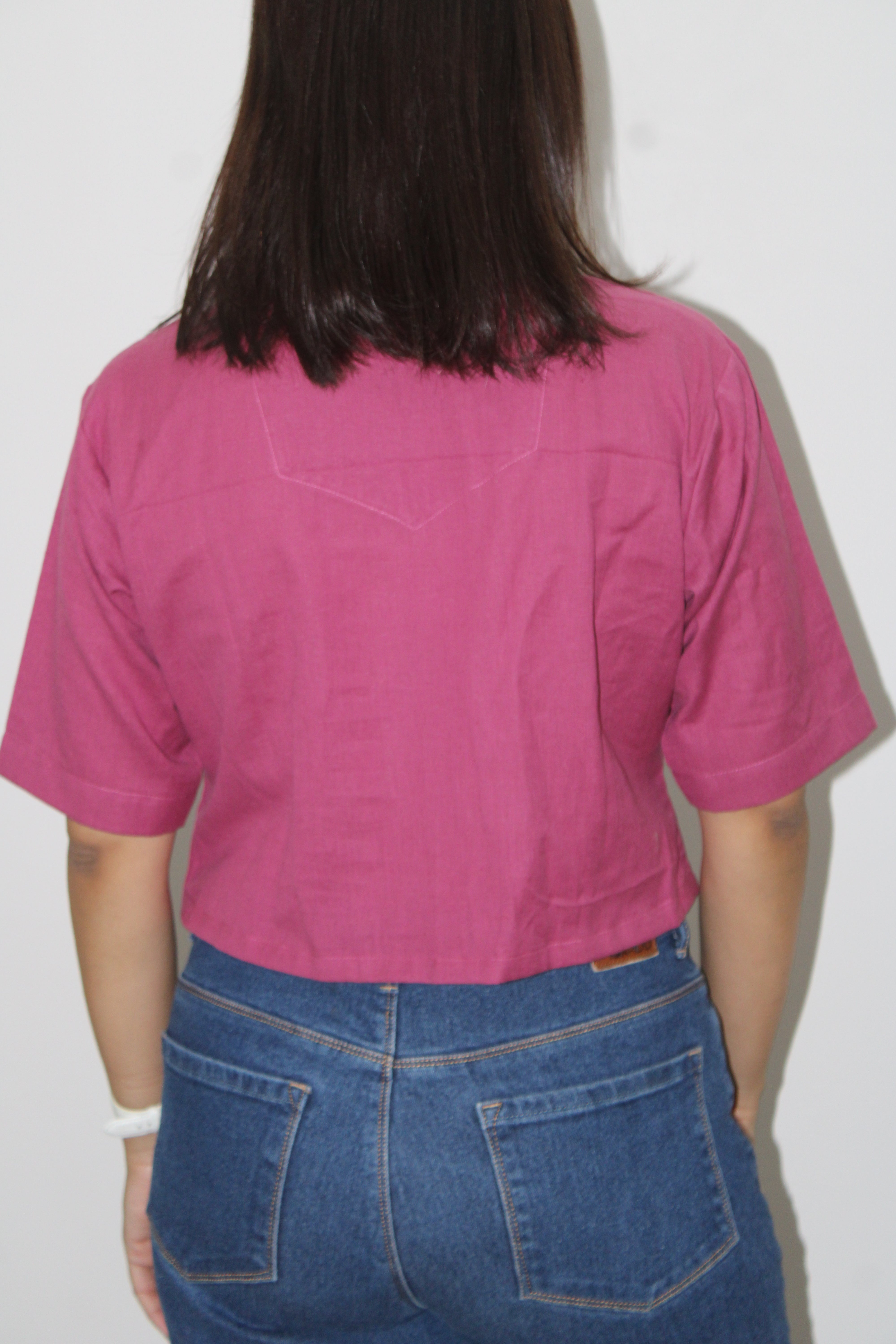 Pink Crop Shirt