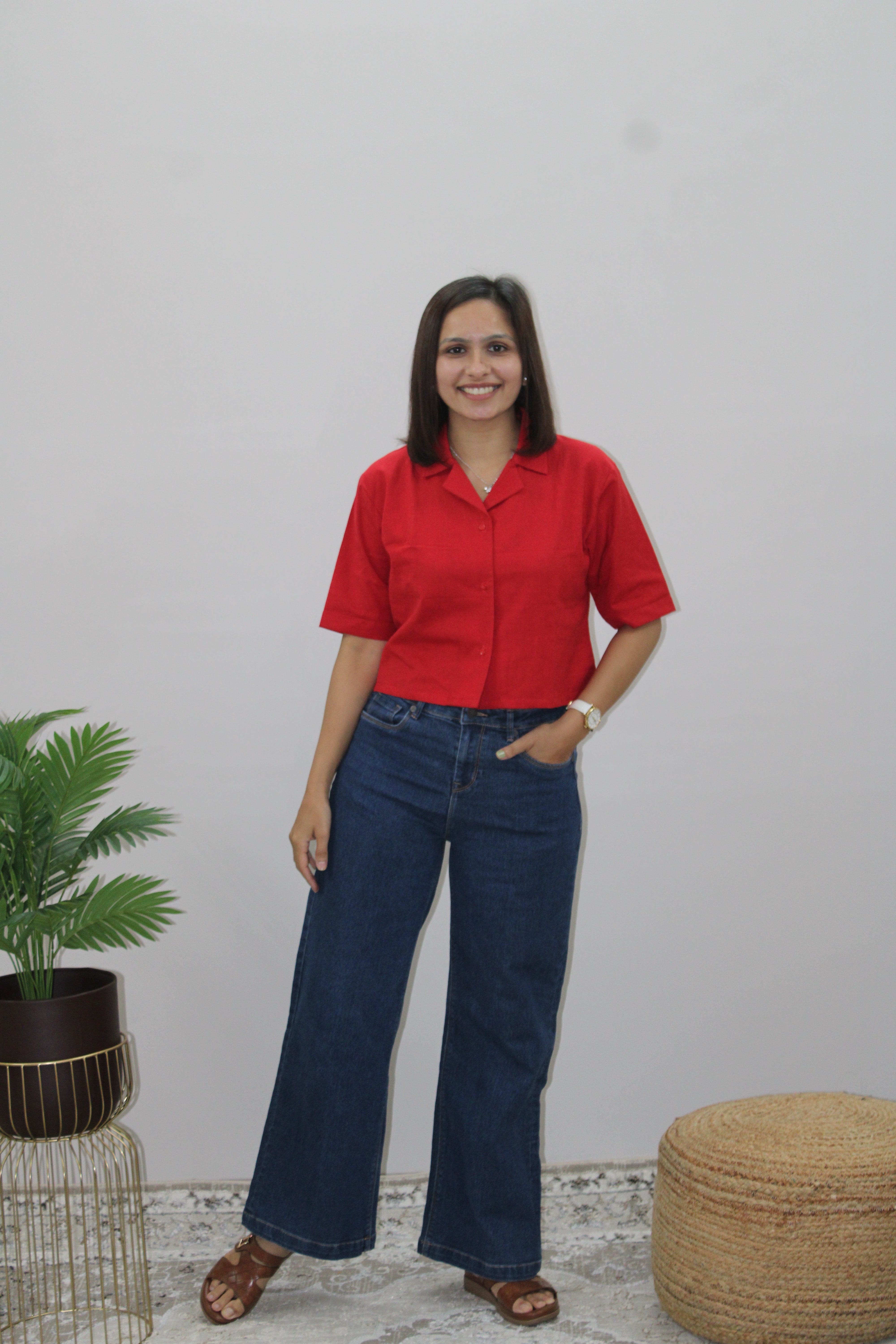 Red Crop Shirt