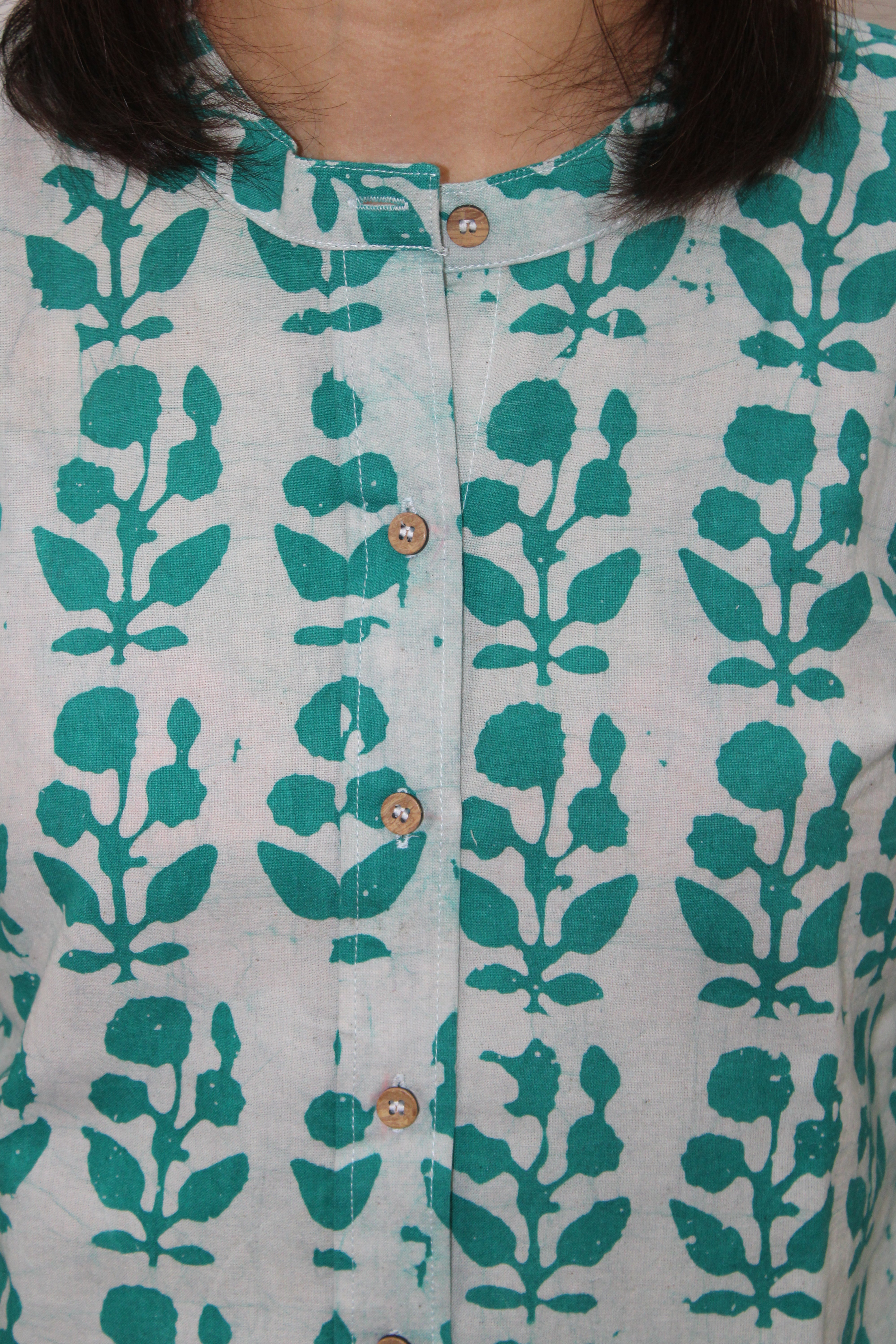 Green Batik Top