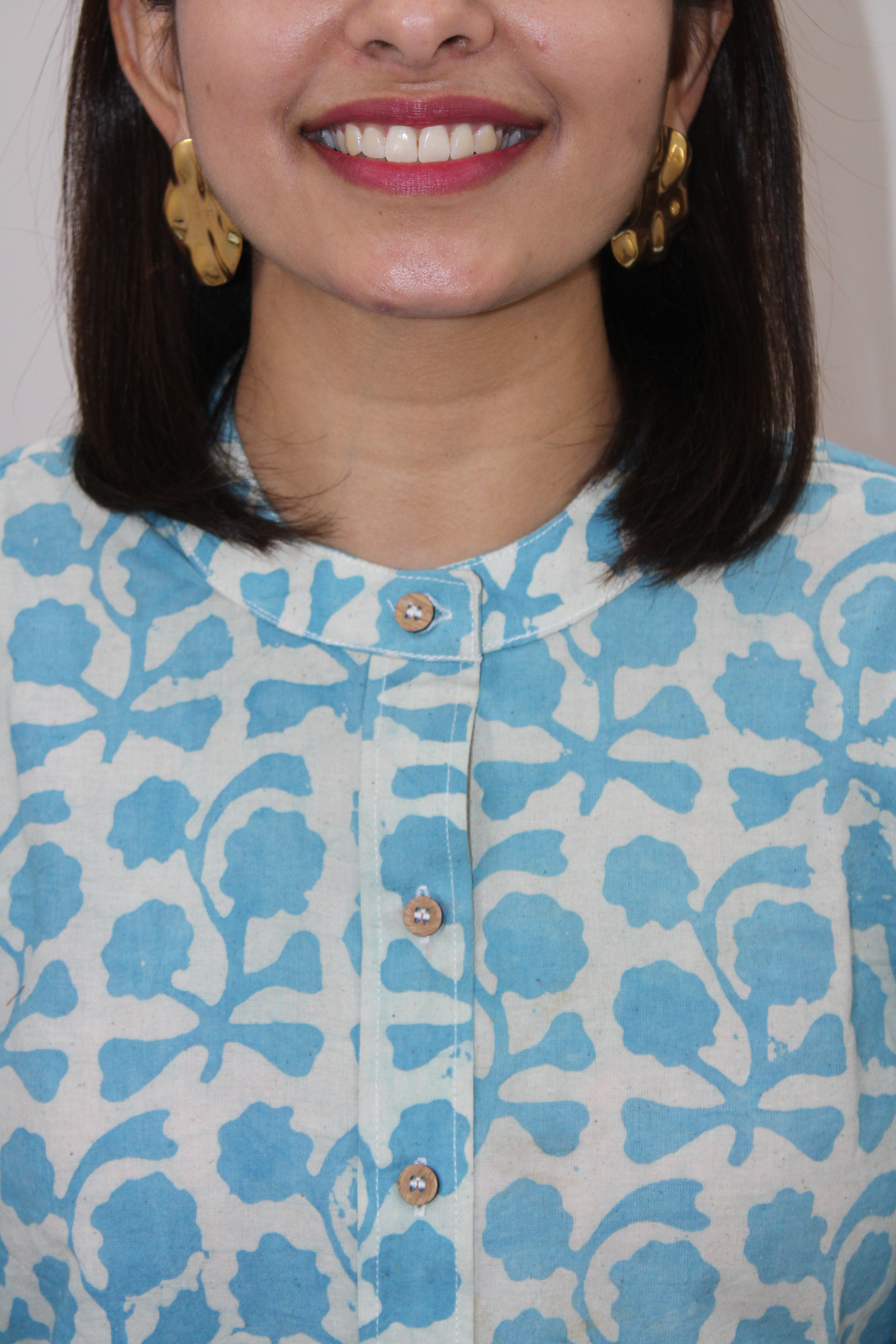 Sky Blue Batik Top