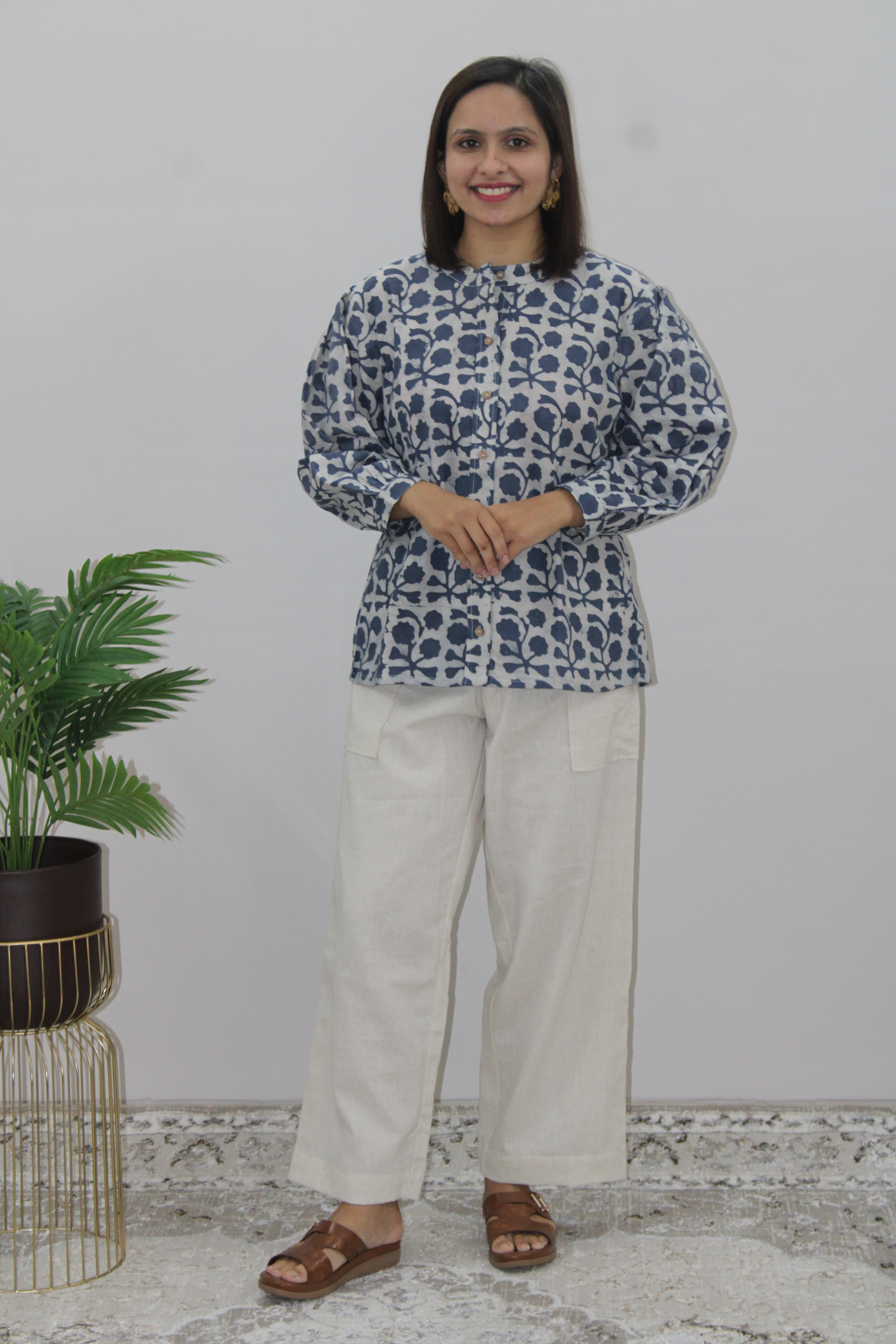 Grey Batik Top