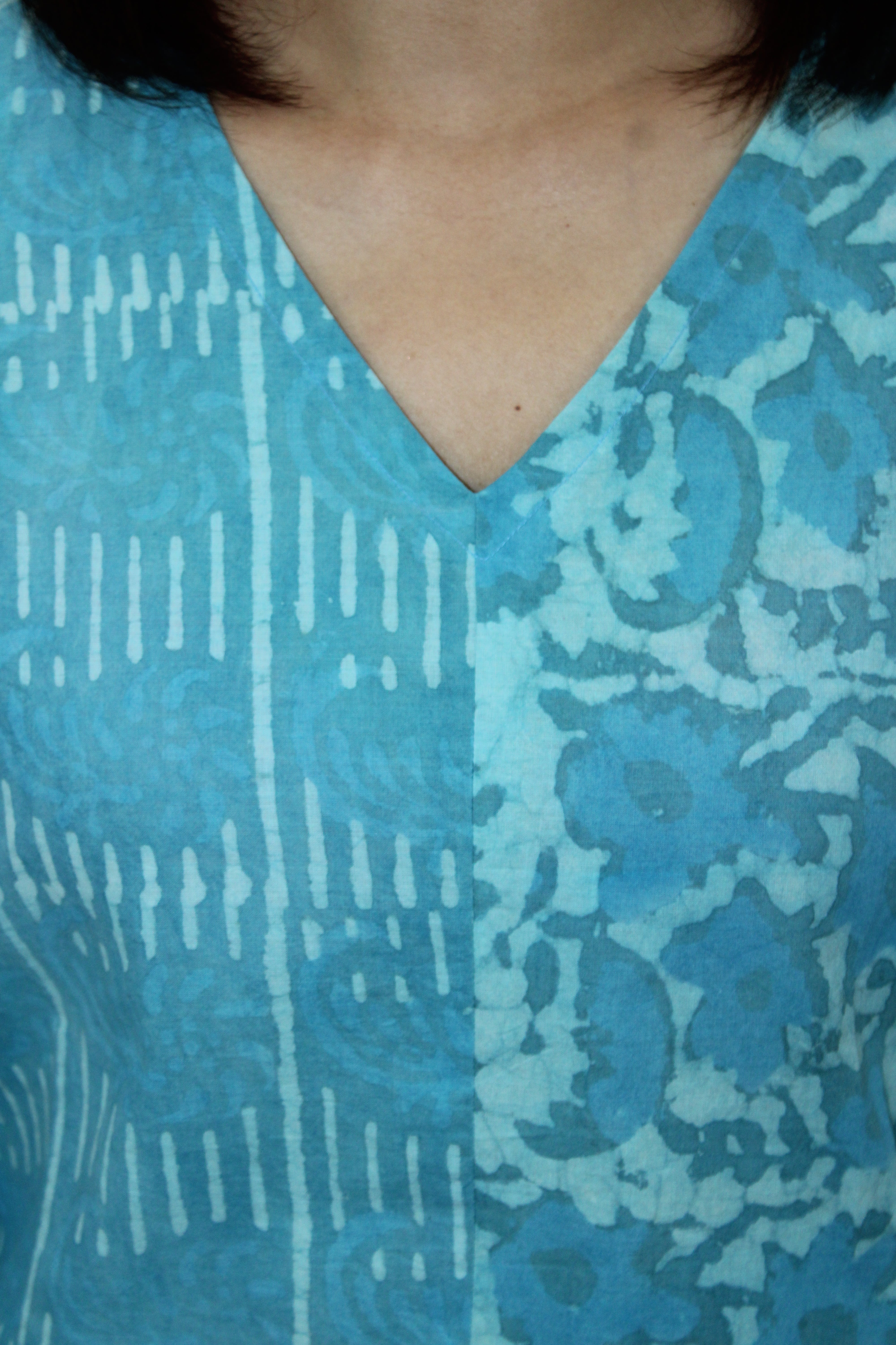 Sky Blue Printed Kurta