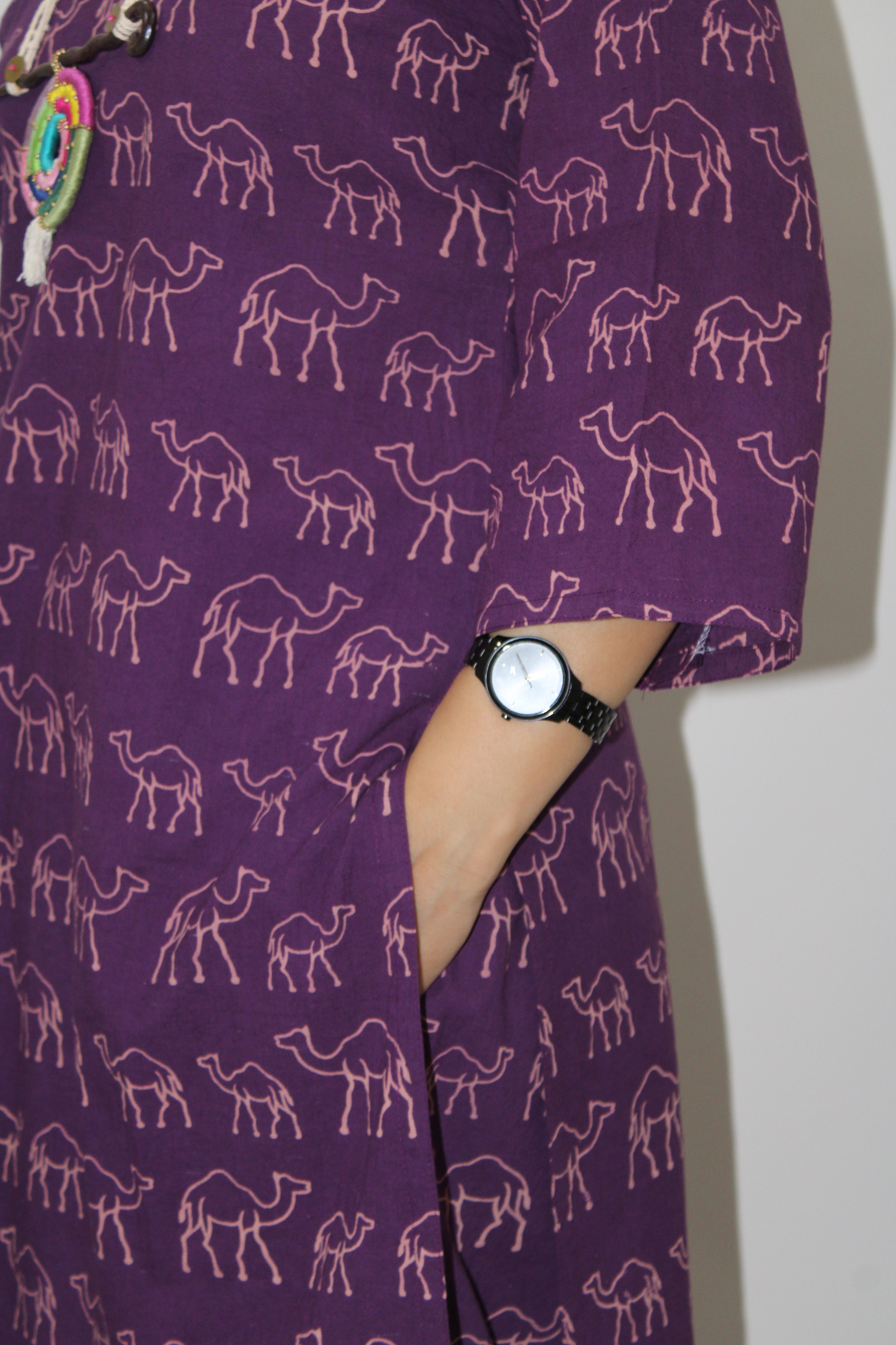 Purple camel printed co ords set