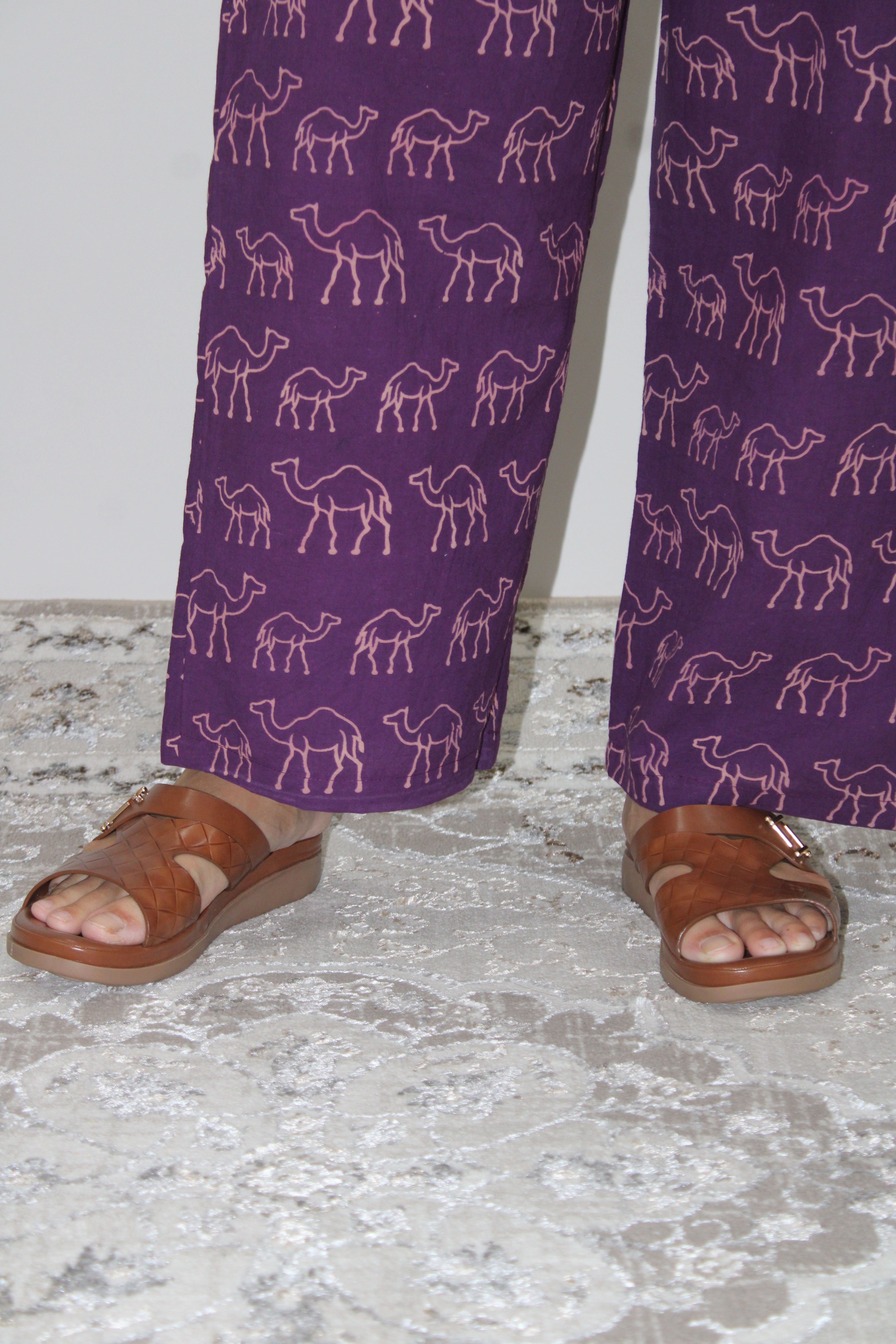 Purple camel printed co ords set